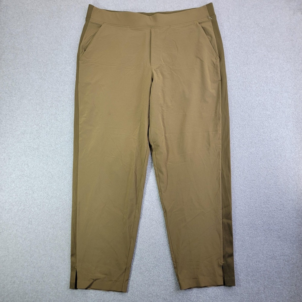 Athleta Pants Womens 16 Brown Ankle Pull On Elastic Waist Travel S/198671-32